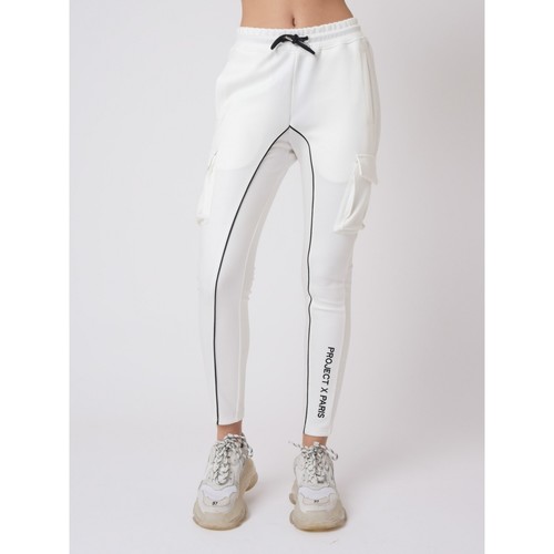 Pantalons de survêtement Project X Paris Jogging F204071-1 Blanc - Vêtements Joggings / Survêtements Femme 49 