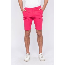 Vêtements Shorts / Bermudas Ritchie Bermuda chino lin BAGOLIN Rouge framboise