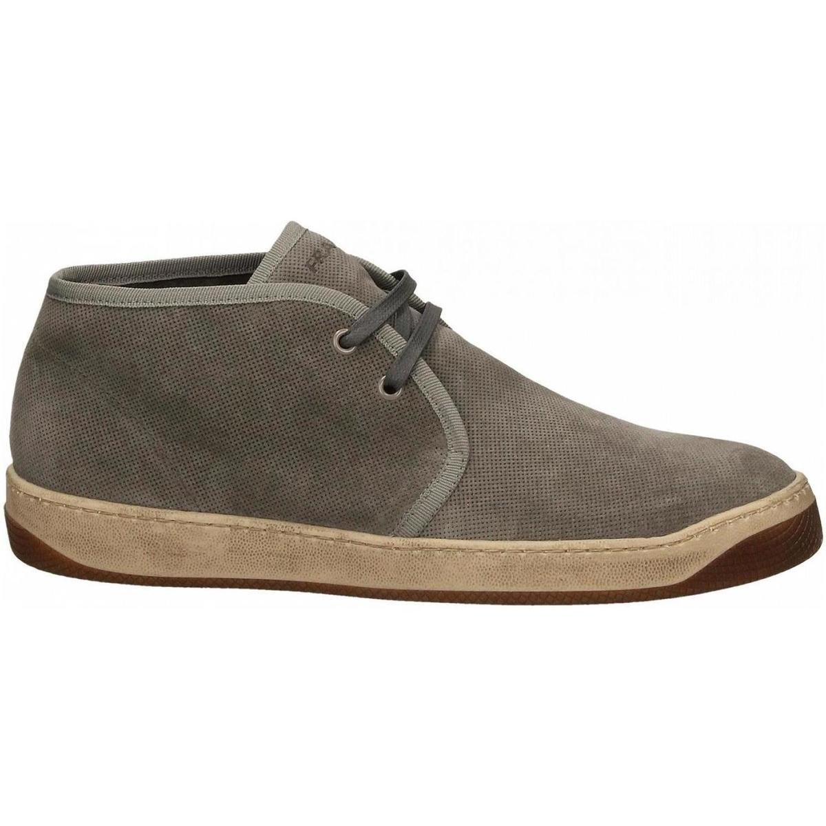 Chaussures Homme Boots Frau SUEDE Gris