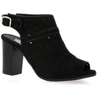 Chaussures Femme Via Roma 15 Pao Nu pieds cuir velours Noir