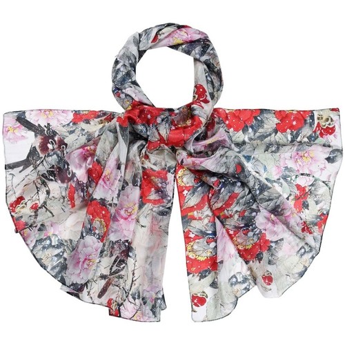 Accessoires textile Femme Echarpes / Etoles / Foulards Andrew Mc Allist Etole soie Floraly Gris