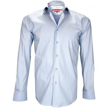 Vêtements Homme Chemises manches longues Abats jours et pieds de lampeer chemises double fil 120/2 carnaby bleu Bleu