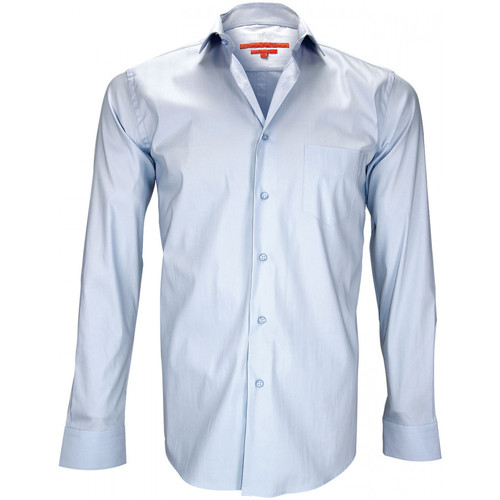 Vêtements Homme Chemises manches longues Chemise Casual Devon Orange chemises double fil 120/2 carnaby bleu Bleu