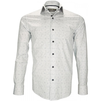 Vêtements Homme Chemises manches longues Emporio Balzani chemise fantaisie reggio blanc Blanc