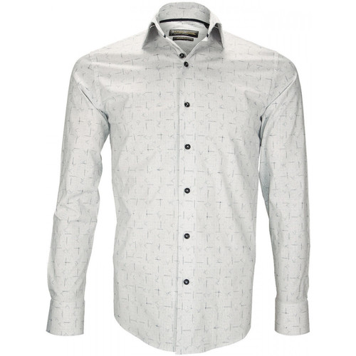 Vêtements Homme Chemises manches longues Emporio Balzani chemise fantaisie reggio blanc Blanc