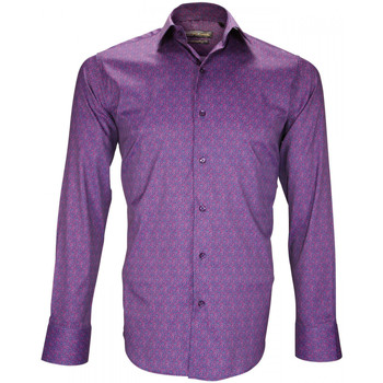 Vêtements Homme Chemises manches longues Emporio Balzani chemise stretch benedetto violet Violet