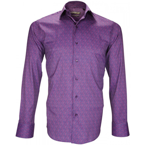 Emporio Balzani chemise stretch benedetto violet Violet - Vêtements Chemises  manches longues Homme 37,50 €