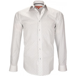 Vêtements Homme Chemises manches longues Andrew Mc Allister chemise imprimee kilburn blanc Blanc
