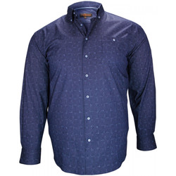 Vêtements Homme Chemises manches longues Doublissimo chemise sport norwich bleu Bleu