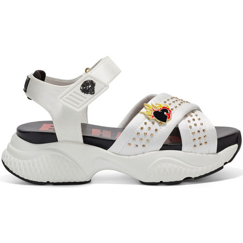 Chaussures Femme Sandales et Nu-pieds Ed Hardy Flaming sandal white Blanc