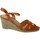 Chaussures Femme Sandales et Nu-pieds The Divine Factory Sandale Compensee QL3928 Marron