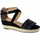 Chaussures Femme Sandales et Nu-pieds The Divine Factory Sandale Compensee QL3934 Noir