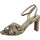 Chaussures Femme Sandales et Nu-pieds The Divine Factory Sandale Talon QL3921 Beige