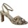Chaussures Femme Sandales et Nu-pieds The Divine Factory Sandale Talon QL3921 Beige