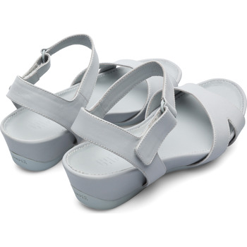 Chaussures Camper Sandales à plateforme cuir Micro gris - Chaussures Sandale Femme 79 