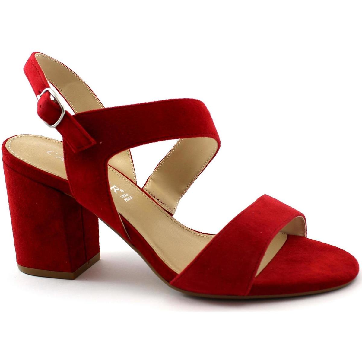 Chaussures Femme Sandales et Nu-pieds Café Noir CAF-E20-LG522-RO Rouge