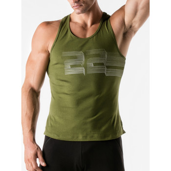 Vêtements Homme Débardeurs / T-shirts sans manche Code 22 Débardeur 3D Striped Code22 Vert
