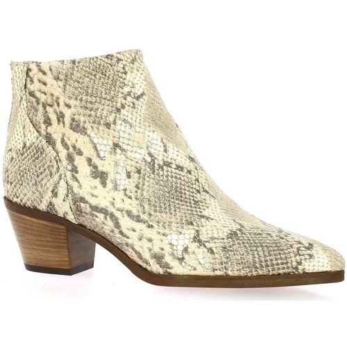Reqin's Boots cuir serpent Beige - Chaussures Boot Femme 139,00 €