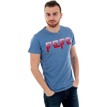 Vêtements Homme T-shirts manches courtes Pepe jeans Roman PM506097 MACK - 563 STEEL BLUE Bleu