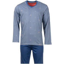 Vêtements Homme Pyjamas / Chemises de nuit Christian Cane Pyjama long coton Wind Bleu