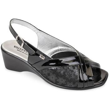 Chaussures Femme Vg2196 Sandali Zeppa Marrone Valleverde Tronchetto 46103 scarpe stivaletto pelle donna nero Noir