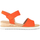 Chaussures Femme Besaces / Sacs bandoulière Sandales en cuir velours à talon compensé Orange