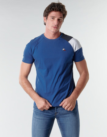 Vêtements Homme T-shirts colour-block manches courtes Le Coq Sportif ESS TEE SS N°10 M Bleu