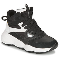 Chaussures Fille Baskets montantes Geox BUBBLEX Noir / Blanc