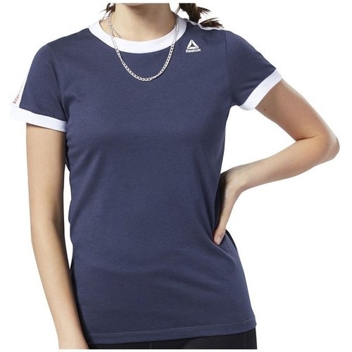 Vêtements Femme T-shirts manches courtes nen Reebok Sport Linear Logo Tee Marine