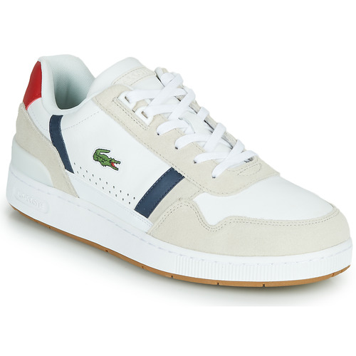 Chaussures Homme Baskets basses Lacoste T-CLIP 0120 2 SMA Blanc / Marine / Rouge