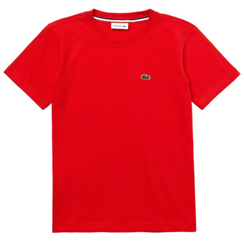 Vêtements Garçon T-shirts manches courtes Lacoste TJ1442-F8M Rouge