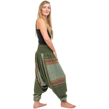 Fantazia Pantalon sarouel vert sari brilliant du nepal alladin indien Vert