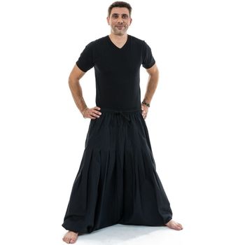 Vêtements Homme Pantalons fluides / Sarouels Fantazia Sarouel ethnique homme fourche extra basse Skhart Noir