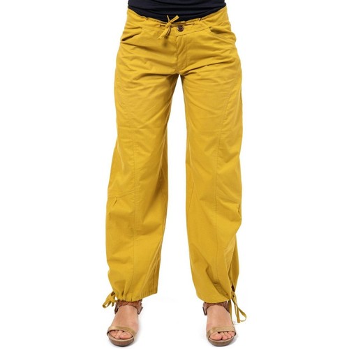 Vêtements Fantazia Pantalon hybride yoga zen Gemma Moutarde - Vêtements Pantalons fluides