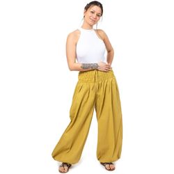 Vêtements Femme Pantalons fluides / Sarouels Fantazia Pantalon elastique bouffant grande taille femme Myu Jaune