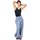 Vêtements en savoir plus Fantazia Pantalon ethnique chic zen ceinture corset bleu chine Livyo Bleu