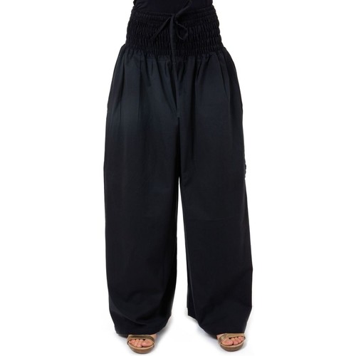 Vêtements Homme Pantalons Homme | Pantalon large elastique bouffant femme noir Mia - GT46522