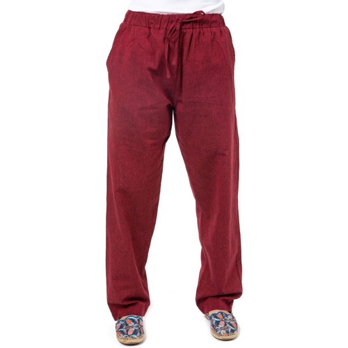 Pantalons Fluides & Sarouels Fantazia Pantalon droit confort mixte Maleh Rouge - Vêtements Pantalons fluides