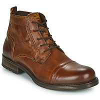 Chaussures Homme Boots Jack & Jones JFW RUSSEL LEATHER MID Cognac