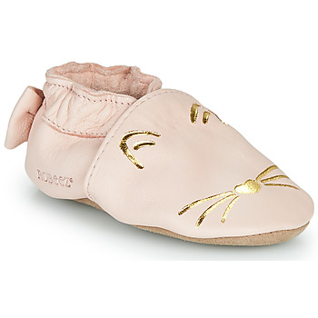 Chaussures Fille Chaussons Robeez GOLDY CAT Rose / Doré