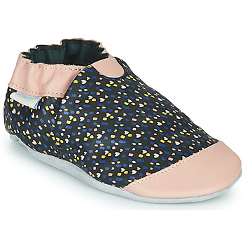 Chaussures Fille Chaussons Robeez RAINY LOVE Noir / Rose