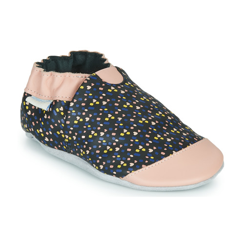 Chaussures Fille Chaussons Robeez RAINY LOVE Noir / Rose
