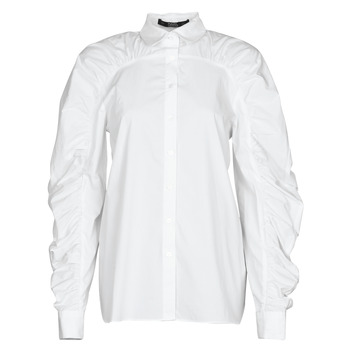 Vêtements Femme Chemises / Chemisiers Karl Lagerfeld POPLIN BLOUSE W/ GATHERING Blanc
