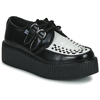 Chaussures Derbies TUK VIVA HI SOLE CREEPER Noir / Blanc