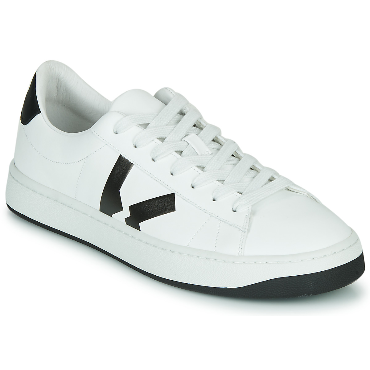 Chaussures Homme H sneakers Overlap med logomærke og snøre KENZO KOURT LACE UP SNEAKERS Overlap Blanc
