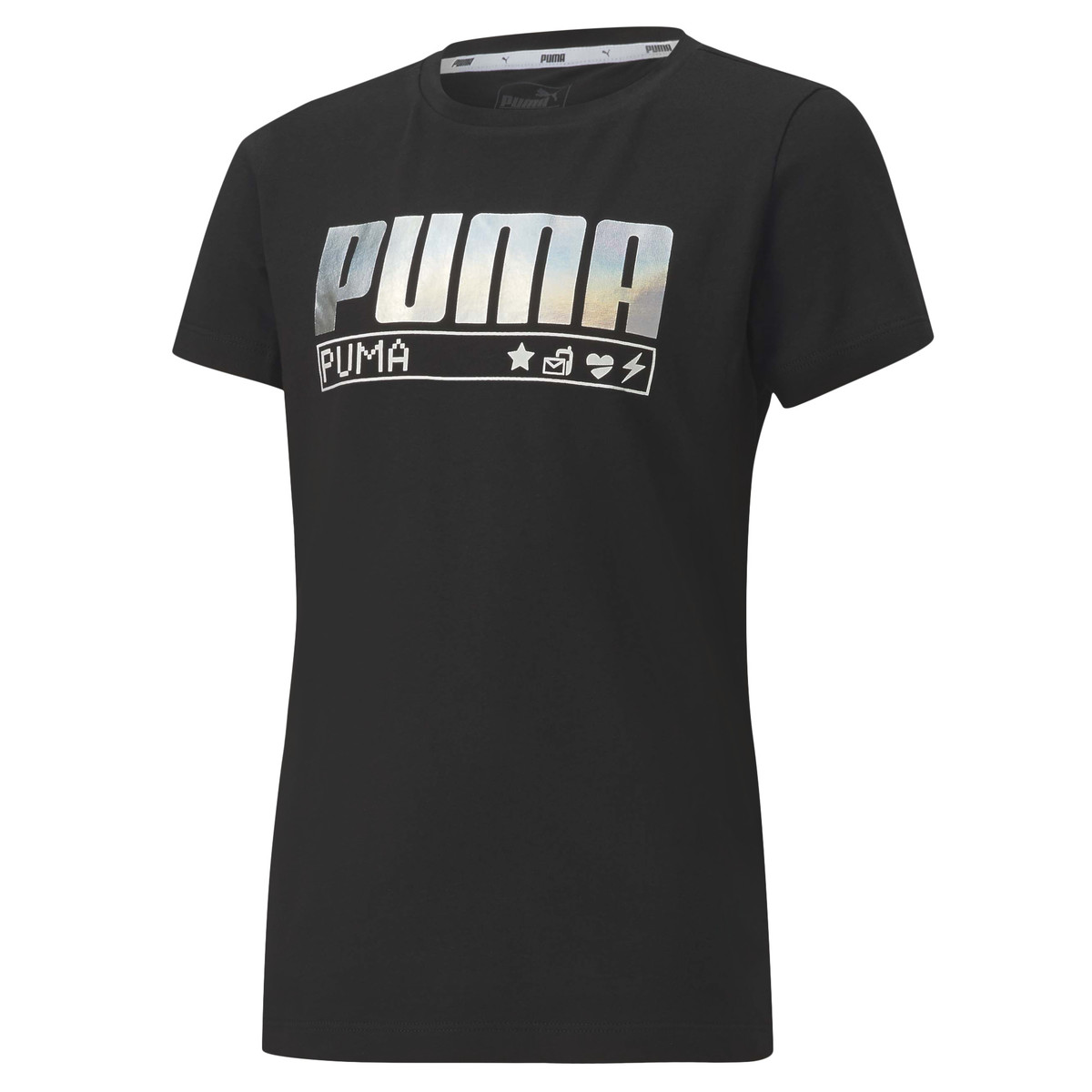 Vêtements Fille T-shirts manches courtes brand Puma ALPHA TEE 165 Noir