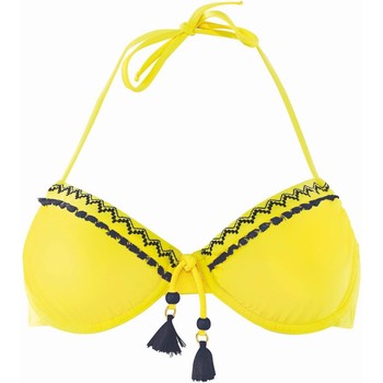 Vêtements Femme Maillots de bain 2 pièces Brigitte Bardot Haut de maillot à armatures jaune/marine Mambo jaune