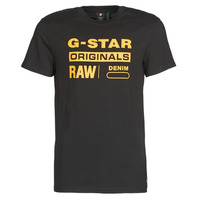 Vêtements Homme T-shirts manches courtes G-Star Raw COMPACT JERSEY O Noir