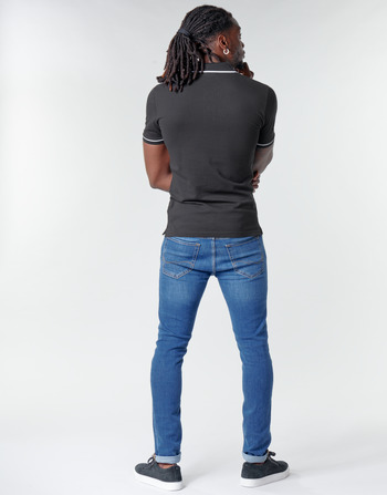 Homme Calvin Klein Jeans TIPPING SLIM POLO Noir - Livraison Gratuite 