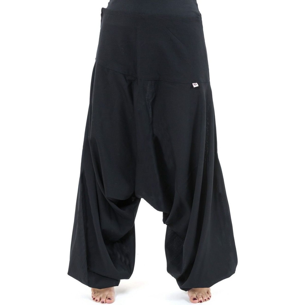 Vêtements Pantalons fluides / Sarouels Fantazia Pantalon sarouel bali coton nepalais aladin sarwel Noir